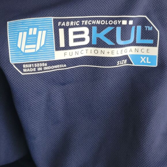 IBKUL  1/4 Zip Mock Neck Pullover Mens XL Navy Icefil Cooling Wicking UPF Golf - Picture 11 of 11